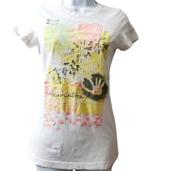 Vintage y2k 2000s Volcom Womens Punk Emo Skater Tee Shirt - Picture 3 of 6